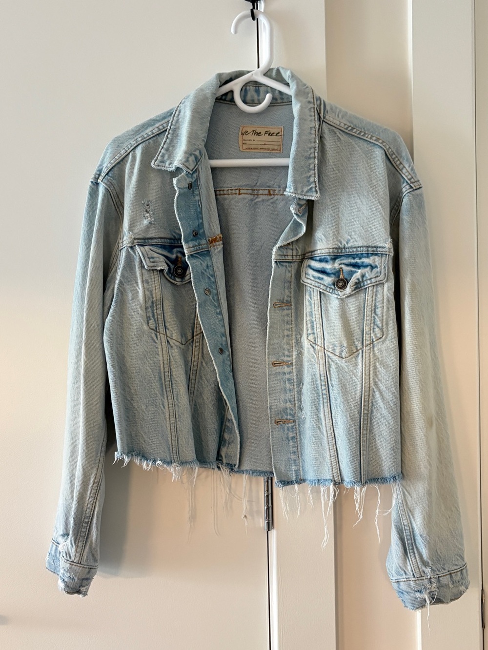 We The Free Light Blue Denim Jacket